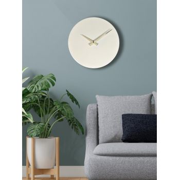 Ceas de perete, 35Sivmet, Dimensiune: 35 x 35 cm, Crem