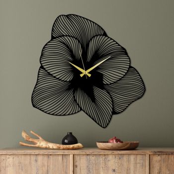 Ceas de perete, Aprire, (Grosime: 1,5 mm), Negru