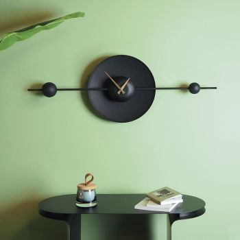 Ceas de perete, APS138LSS, Dimensiuni: 36 x 99 cm, Negru