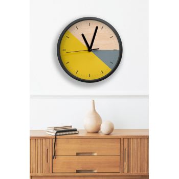 Ceas de perete, Artavessa3Dclock2, Dimensiuni: 36 x 36 x 1 cm, Multicolor