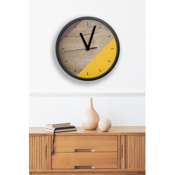 Ceas de perete, Artavessa3Dclock9, Dimensiuni: 36 x 36 x 1 cm, Multicolor