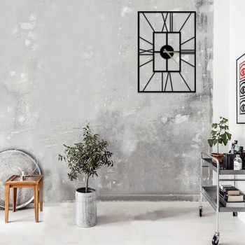 Ceas de perete, Asalet, 50 x 70 cm, Negru