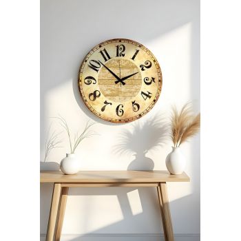 Ceas de perete, Huhuas00003, Dimensiune: 50 x 50 cm (1 bucată), Multicolor