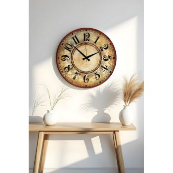 Ceas de perete, Huhuas00014, Dimensiune: 50 x 50 cm (1 bucată), Multicolor