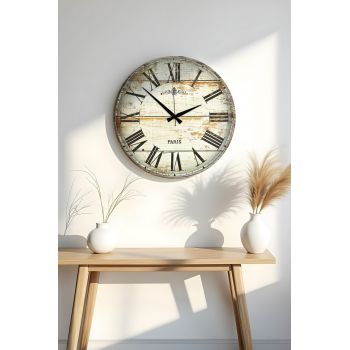 Ceas de perete, Huhuas00019, Dimensiune: 50 x 50 cm (1 bucată), Multicolor