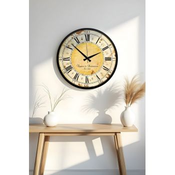 Ceas de perete, Huhuas00023, Dimensiune: 50 x 50 cm (1 bucată), Multicolor