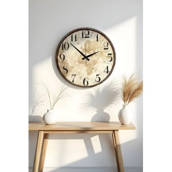 Ceas de perete, Huhuas00029, Dimensiune: 50 x 50 cm (1 bucată), Multicolor