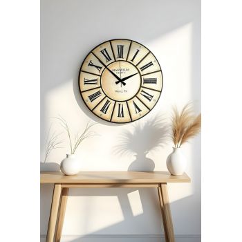 Ceas de perete, Huhuas00033, Dimensiune: 50 x 50 cm (1 bucată), Multicolor