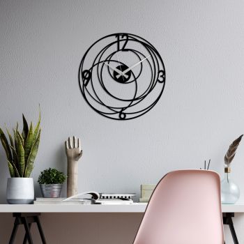 Ceas de perete, Internal, Dimensiune: 49 x 49 cm, Negru