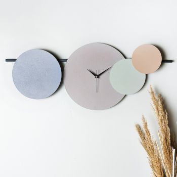 Ceas de perete, Maxico, Diametru: 75 cm, Verde / Maro / Albastru