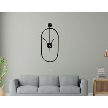Ceas de perete, Mclock-00104, Lățime: 28 cm Înălțime: 80 cm Adâncime: 7 cm, Negru