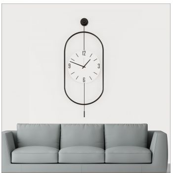 Ceas de perete, Mclock-00114, Lățime: 35 cm Înălțime: 85 cm Adâncime: 7 cm, Negru