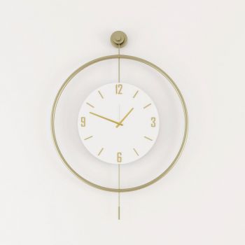 Ceas de perete, Mclock-00134, Lățime: 58 cm Înălțime: 85 cm Adâncime: 7 cm, Auriu