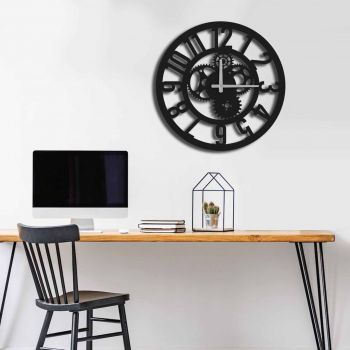 Ceas de perete, MTS, Dimensiune: 49 x 49 cm, Negru