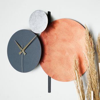 Ceas de perete, Pavimento, ø48 cm, Negru/Cupru