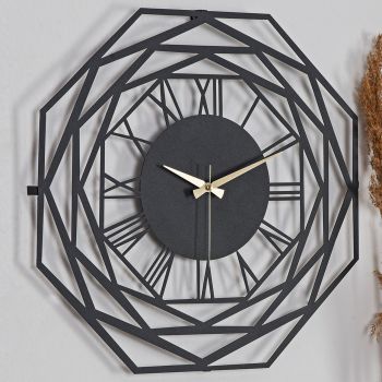 Ceas de perete, Repido New, Diametru: 41 cm, Negru