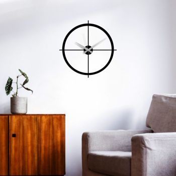 Ceas de perete, Simple, Dimensiune: 49 x 49 cm, Negru
