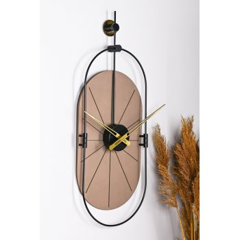 Ceas de perete, Sntr, MDF dublu strat, Maro / Negru