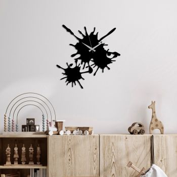 Ceas de perete, Stain, Dimensiune: 49 x 49 cm, Negru