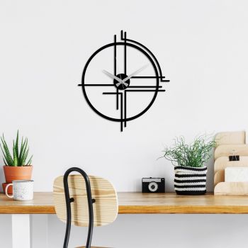 Ceas de perete, Unique, Dimensiuni: 49 x 44 cm, Negru