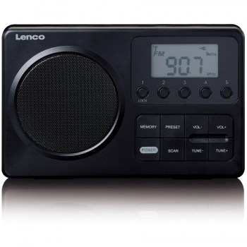 Lenco Radio, Lenco, Ecran LCD, Tuner FM, Negru (MCR-035BK)
