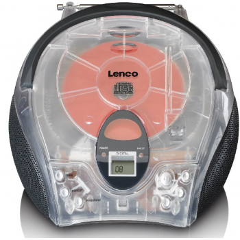 Lenco Radio stereo portabil Lenco SCD-24TR cu CD, transparent, AUX