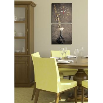 Set 2 ceasuri de perete, 2P2828CS-20, Dimensiune: 28 x 28 cm (2 bucăți), Multicolor