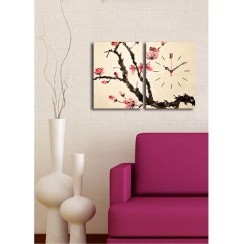 Set 2 ceasuri de perete, 2P3040CS-126, 30 x 40 cm, 2 piese, Multicolor