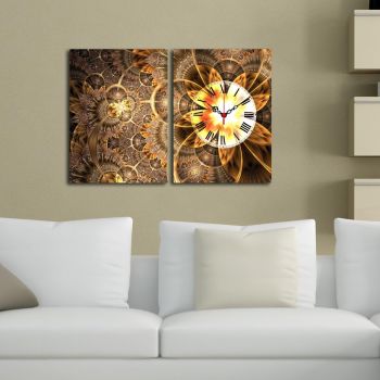 Set 2 ceasuri de perete, 2P3040CS-155, 28 x 38 cm, 2 piese, Multicolor