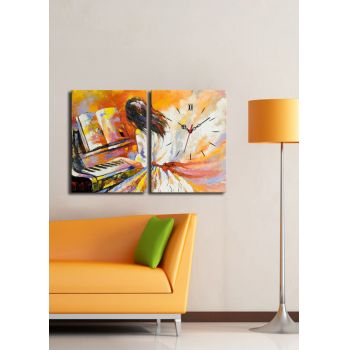 Set 2 ceasuri de perete, 2P3040CS-75, 30 x 40 cm, 2 piese, Multicolor