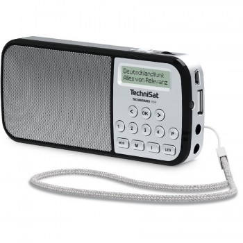 TechniSat Radio portabil, TechniSat, TECHNIRADIO RDR, FM si DAB +, USB, AUX, Lanterna, 1 W, Gri
