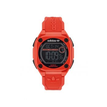 Ceas barbatesc  AOST23063 - rosu - gri - 45mm - cauciuc