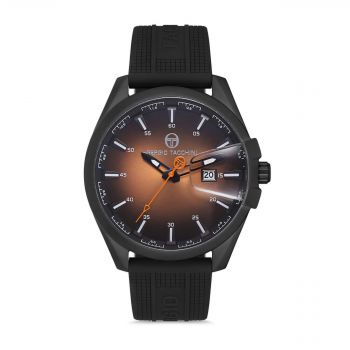 Ceas Bărbătesc, Design Sportiv Negru cu Cadran Degrade Bicolor - Default Title