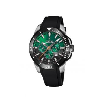 Ceas barbatesc  F20642/C Quartz Argintiu - Negru
