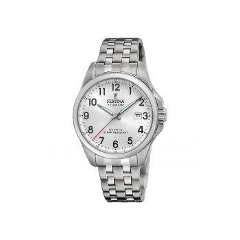 Ceas barbatesc -  F20696/1 - Quartz - Argintiu