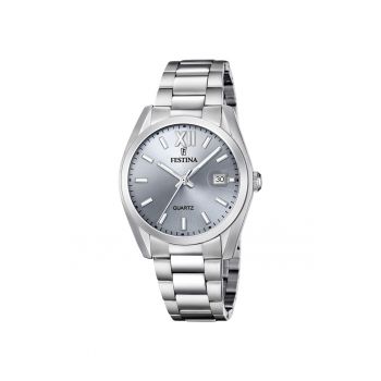 Ceas barbatesc -  F20707/1 - Quartz - Argintiu