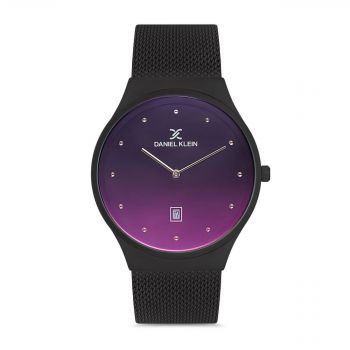 Ceas Barbătesc Premium Antracit, Brățară Metalică - Negru