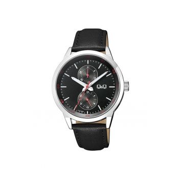 Ceas barbatesc  Quartz Argintiu - Negru