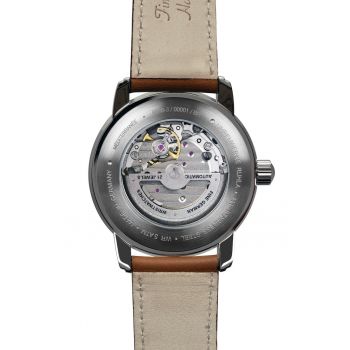 Ceas barbatesc  Zeppelin Mediterranee 96663 - 40mm - tarcza albastra - curea din piele - WR 5 ATM