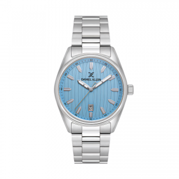 Ceas Casual pentru Bărbați, Design Rotund și Brățară din Inox - Albastru