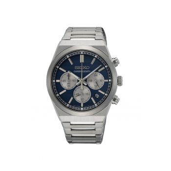 Ceas  Classic Chronograph SSB453P1 - albastru - mecanism quartz - rezistent la apa 100m - bratara argintie
