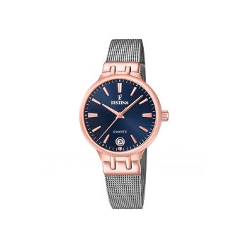 Ceas dama -  F20715/3 - Quartz - Argintiu
