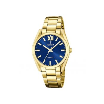 Ceas dama  Quartz Auriu - Albastru