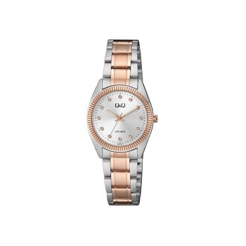 Ceas dama  QZ65J411Y Quartz Argintiu - Rose gold