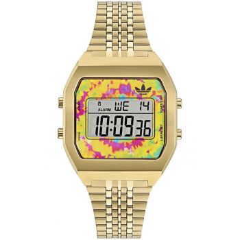 Ceas unisex  Digital AOST24559 - aur - mecanism quartz - rezistent la apa 50m - bratara din inox