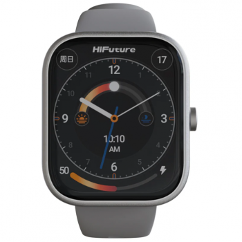 HiFuture Smartwatch HiFuture LUME, carcasa aluminiu, Apeluri Bluetooth, pana la 7 zile autonomie, 1 ATM (Argintiu)