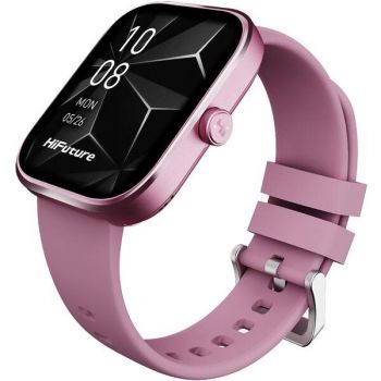 HiFuture Smartwatch HiFuture LUME PRO, carcasa aluminiu, Display Amoled, Apeluri Bluetooth, pana la 7 zile autonomie, 1 ATM (Roz)