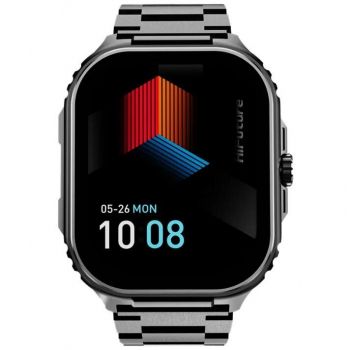 HiFuture Smartwatch HiFuture Ultra3 PRO, Metalic, Ecran Amoled, Apeluri Bluetooth, pana la 10 zile autonomie, IP68, Syntra AI (Negru)