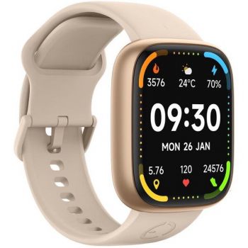 Maxcom Ceas inteligent Ecowatch ECO6, 1.83” TFT LCD, Auriu