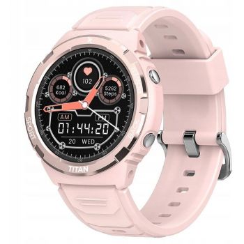 Maxcom Ceas Smartwatch Maxcom FW100 Titan,  Ecran AMOLED 1.3 inch, Android/iOS, 29g, IP69, Roz